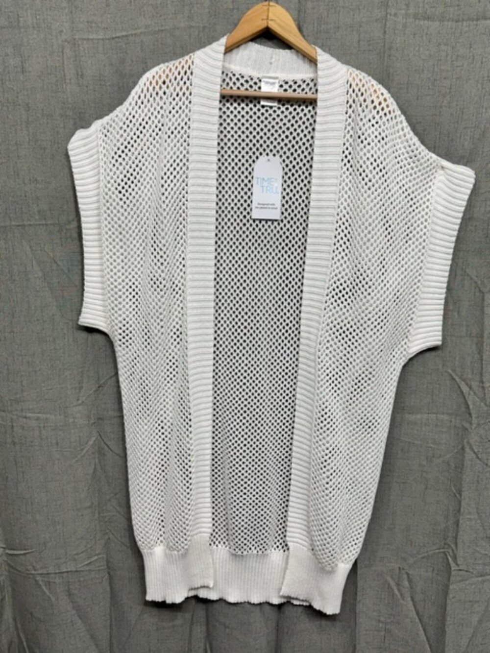 Time and Tru Women's Open Front Crochet Ruana - Size XXL-XXXL